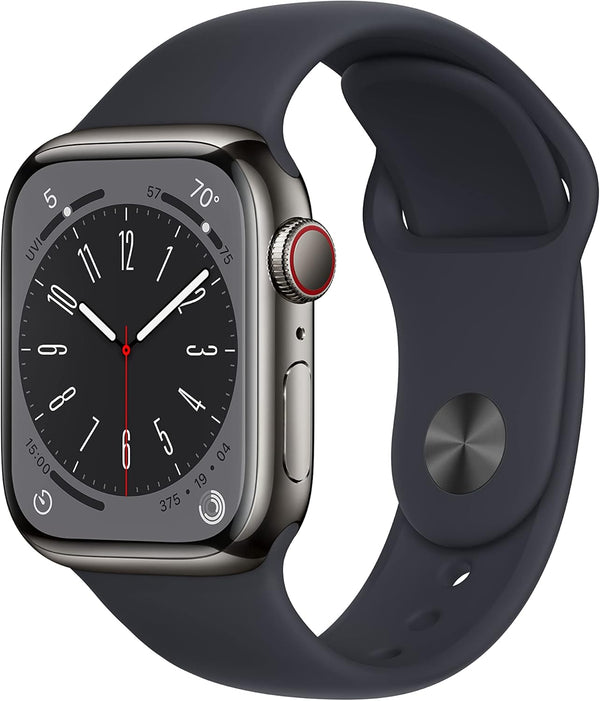 Apple Watch Series 8 (GPS, Cellular) Stainless steel Sport band -