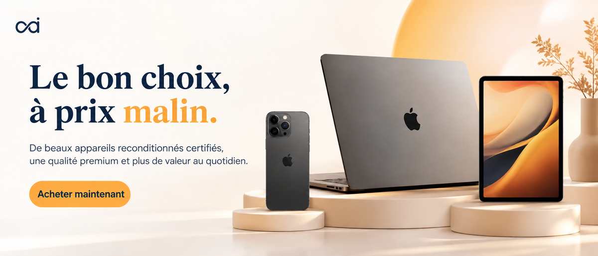 Économisez plus intelligemment sur Apple — de magnifiques appareils certifiés remis à neuf